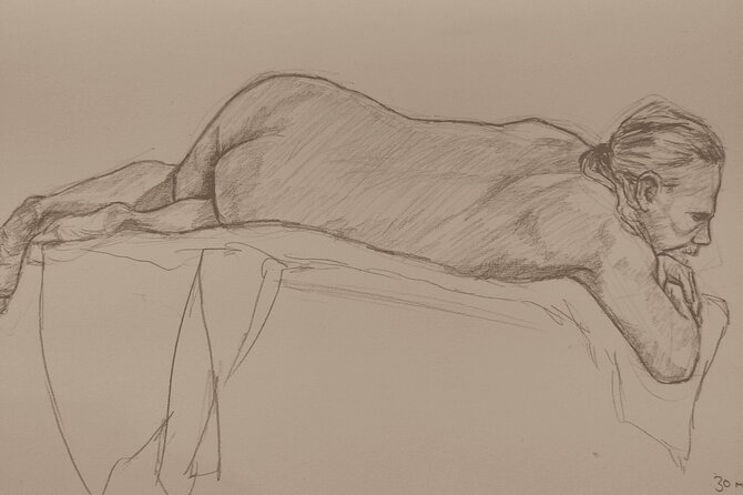2-hour Life Drawing Session in Cardiff - The Live Guide Coaching: Measuring, Expressive Lines, and Getting Unstuck